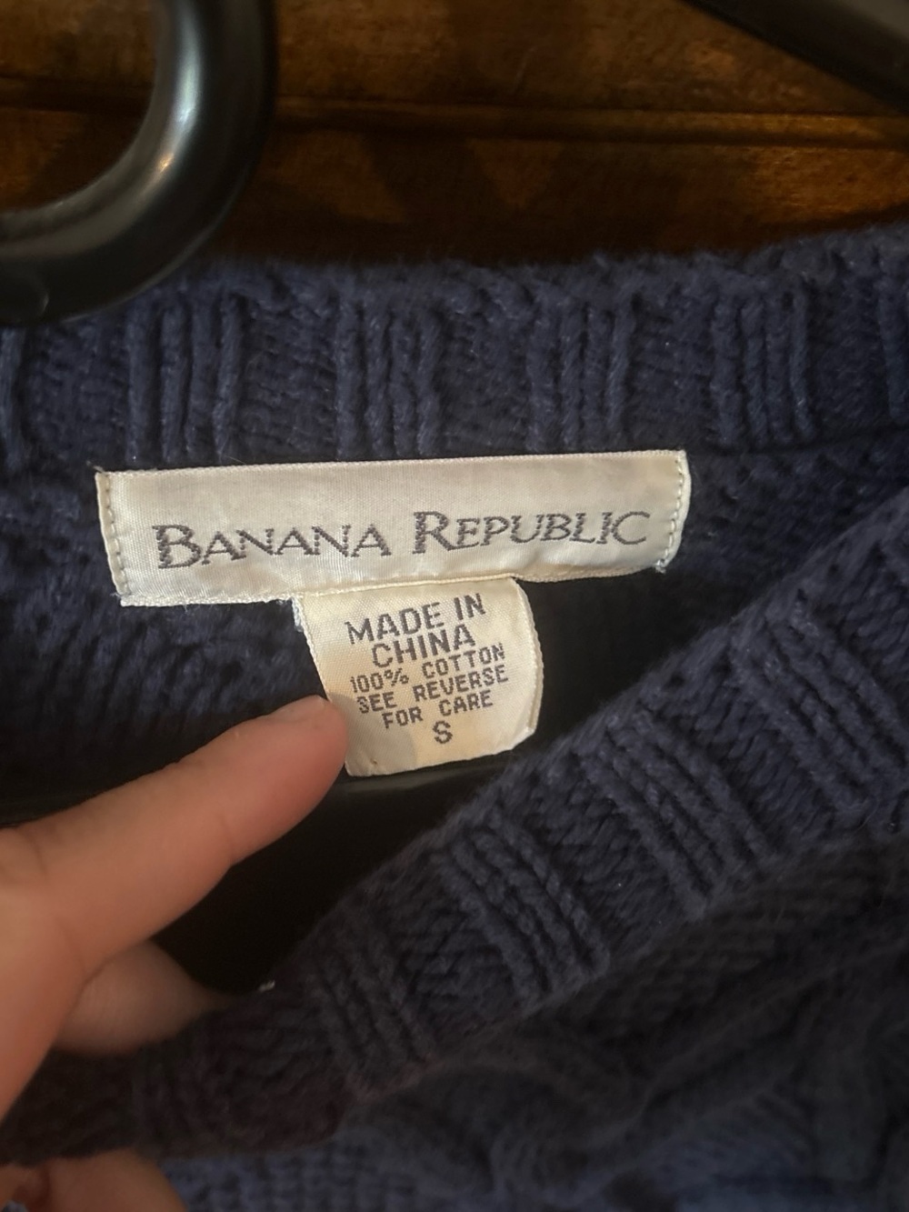 Banana Republic Navy Cable Knit Sweater
